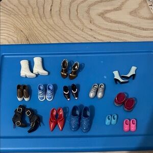 Assorted Doll Shoes Lot - Multicolor Miniature Shoes - Bratz & Barbie